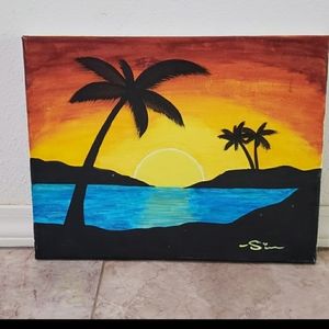 Beautiful sunset painting